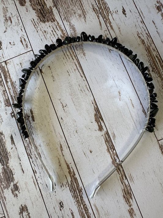Black Obsidian Crystal Headband